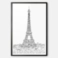 Framed Eiffel Tower Wall Art - Portrait