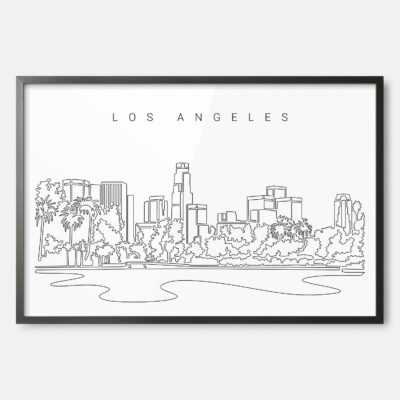 Framed Los Angeles Skyline Wall Art