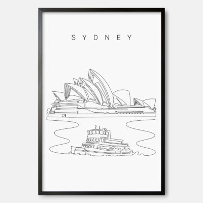 Framed Sydney Opera House Art Print - Wall Art - Portrait