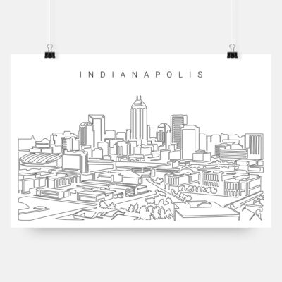 Indianapolis Skyline Art Print