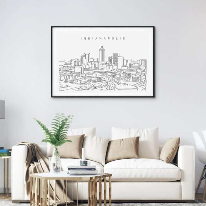 Indianapolis Skyline Art Print for Living Room