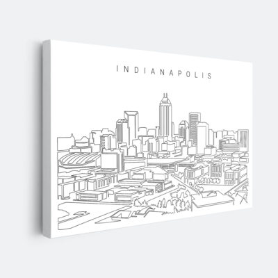 Indianapolis Skyline Canvas Art Print