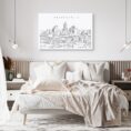 Indianapolis Skyline Canvas Art Print - Bed Room