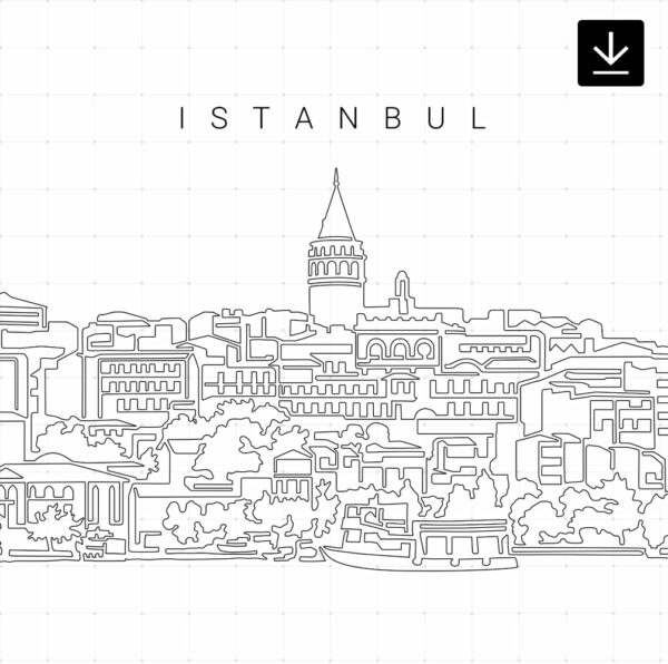Istanbul Skyline SVG - Download