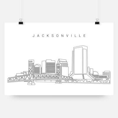 Jacksonville Skyline Art Print