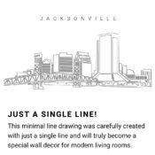 Jacksonville Skyline Continuous Line Drawing Art Work