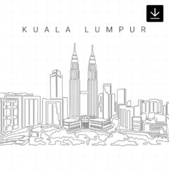 Kuala Lumpur Skyline SVG - Download