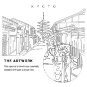 Kyoto Japan Vector Art - Single Line Art Detail