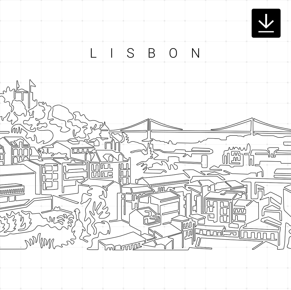 Lisbon Skyline SVG - Download