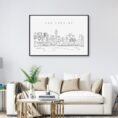 Los Angeles Skyline Art Print for Living Room