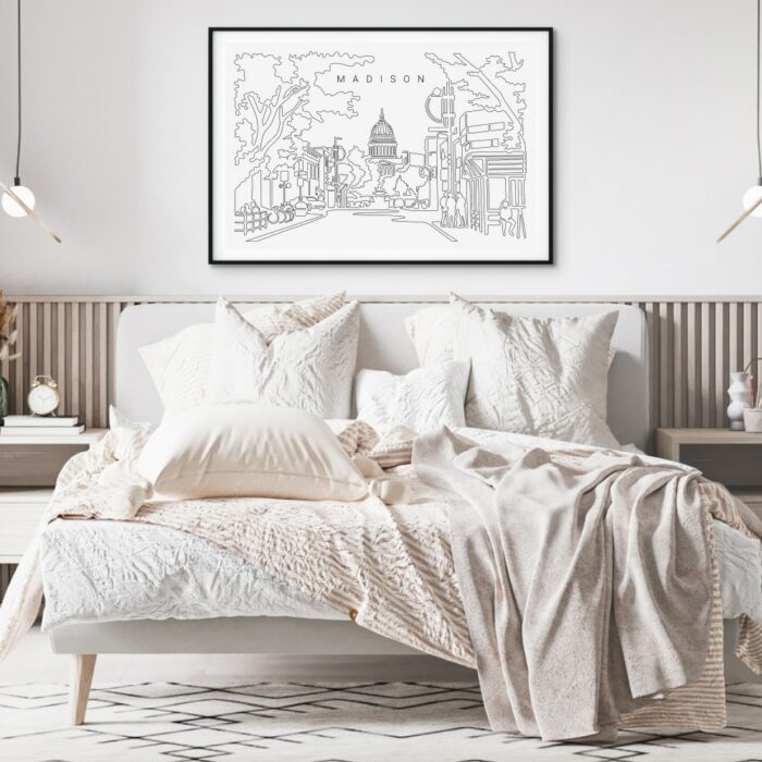 Madison WI Art Print for Bedroom