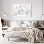 Madison WI Canvas Art Print - Bed Room
