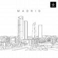 Madrid Skyline SVG - Download
