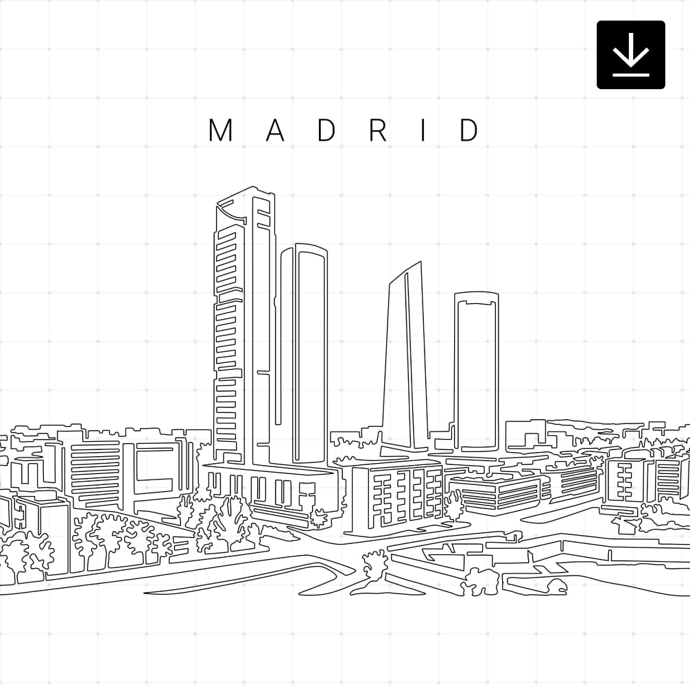 Madrid Skyline SVG - Download