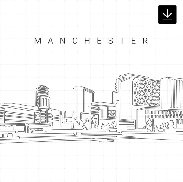 Manchester Skyline SVG - Download