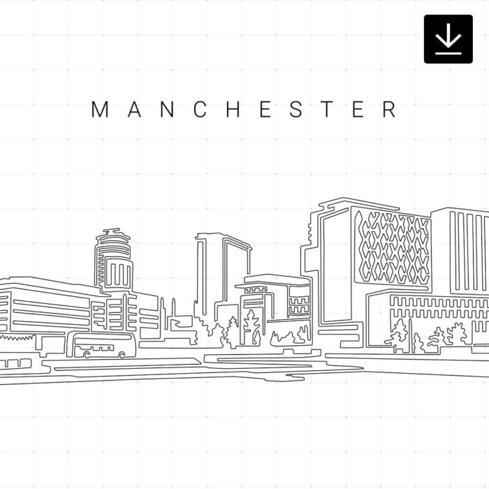 Manchester Skyline SVG - Download
