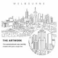 Melbourne Vector Art - Single Line Art Detail