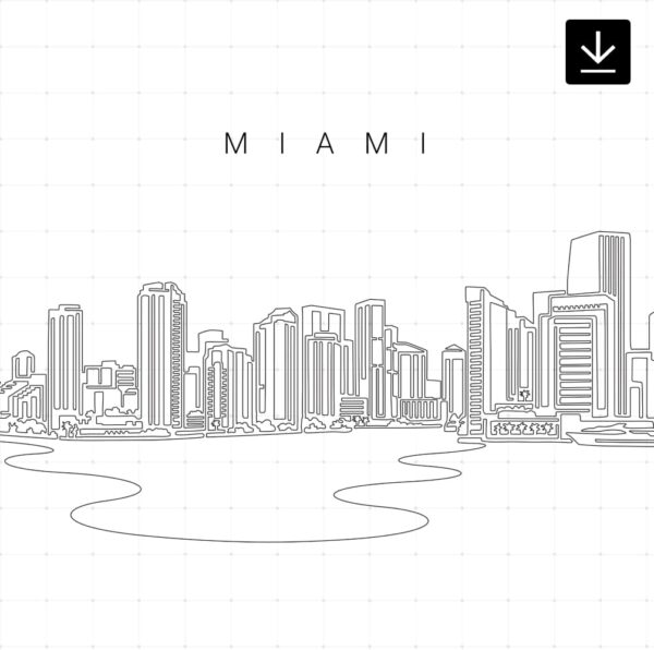 Miami Skyline SVG - Download
