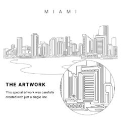 Miami Vector Art - Single Line Art Detail
