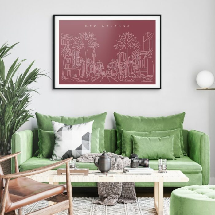 New Orleans Art Print for Living Room - Dark
