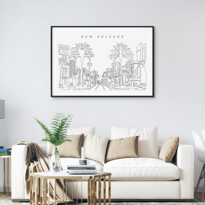 New Orleans Skyline Art Print for Living Room