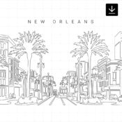 New Orleans Skyline SVG - Download