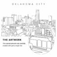 Oklahoma City Vector Art - Single Line Art Detail