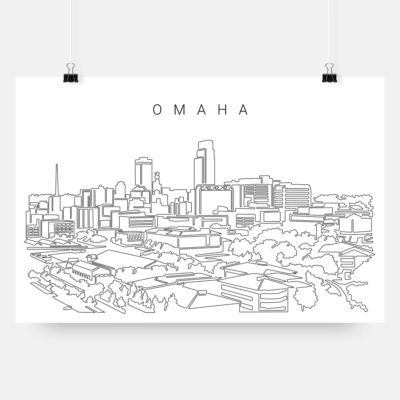 Omaha Skyline Art Print