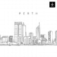 Perth Skyline SVG - Download