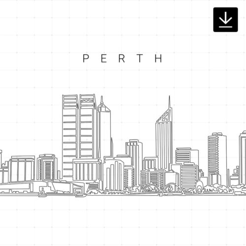 Perth Skyline SVG - Download