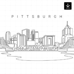 Pittsburgh Skyline SVG - Download