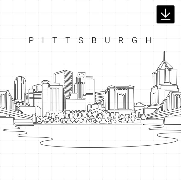 Pittsburgh Skyline SVG - Download