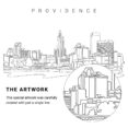Providence Vector Art - Single Line Art Detail