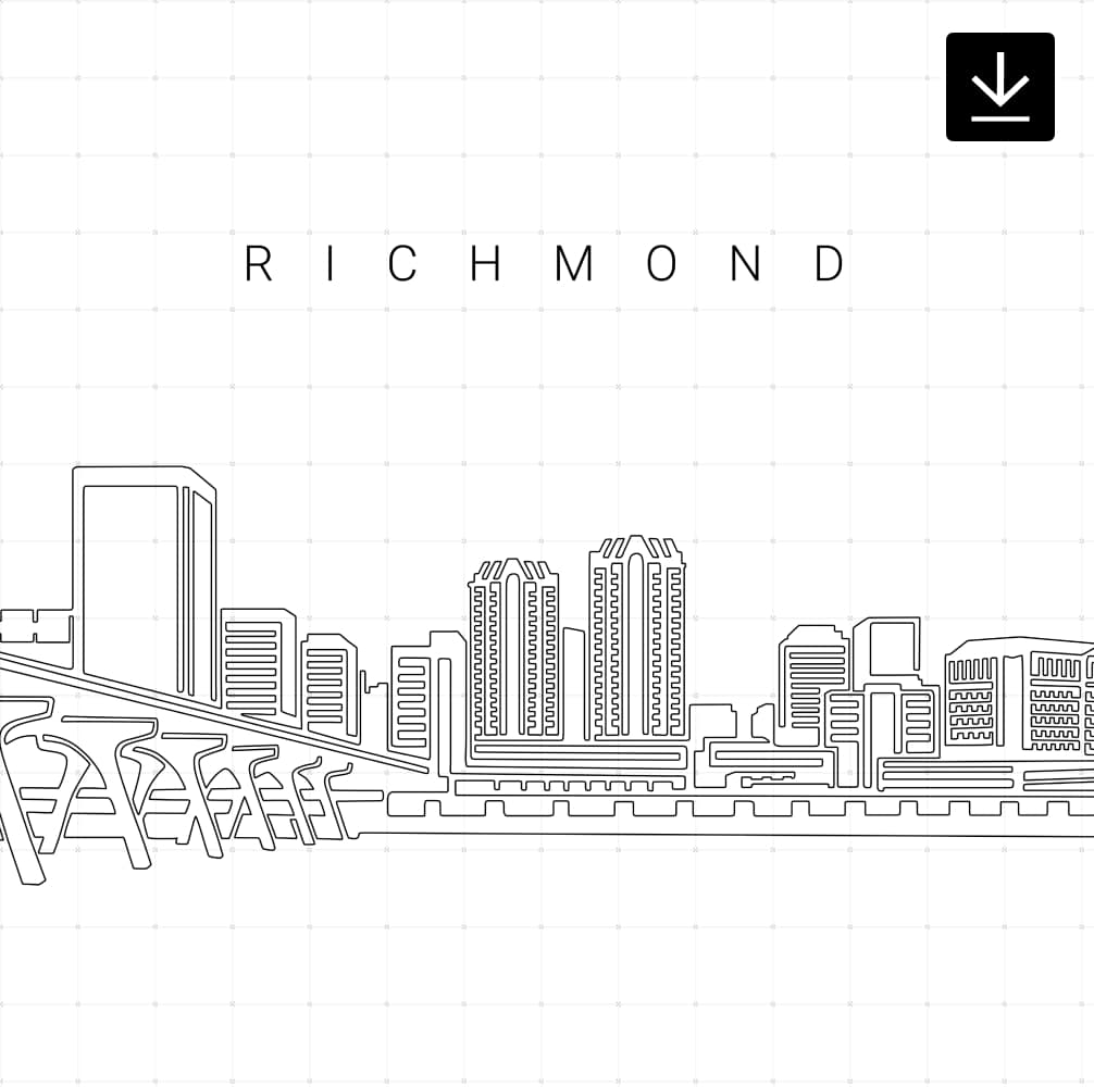 Richmond Skyline Vector Art – Digital Download