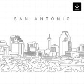 San Antonio Skyline SVG - Download