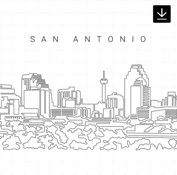 San Antonio Skyline SVG - Download