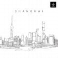 Shanghai Skyline SVG - Download