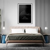 Sydney Opera House Art Print for Bed Room - Portrait - Dark
