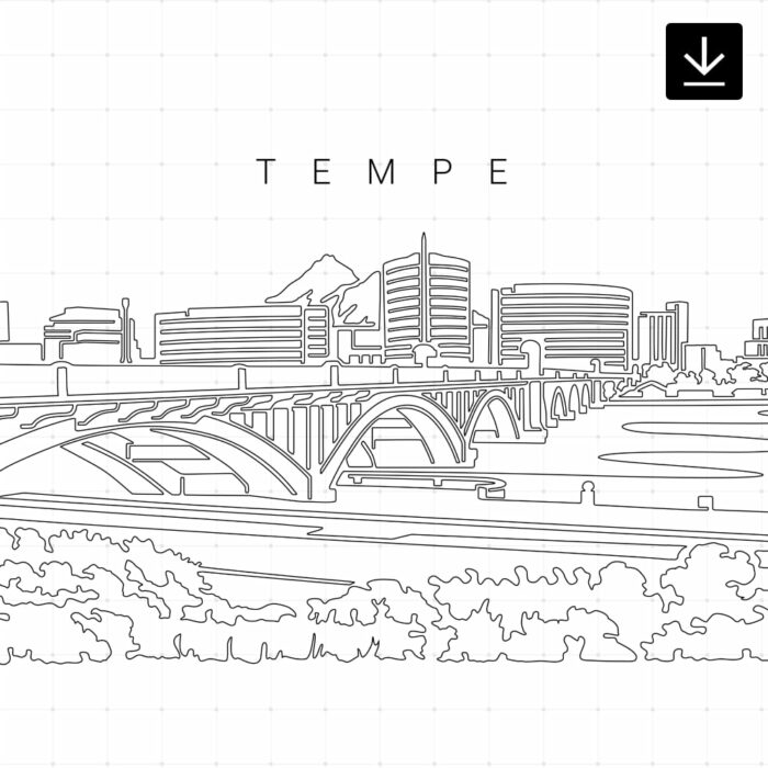 Tempe AZ Skyline SVG - Download