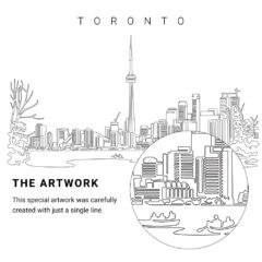 Toronto Canada Vector Art - Single Line Art Detail
