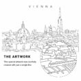 Vienna Austria Vector Art - Single Line Art Detail