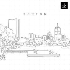 Boston Charles River Esplanade SVG - Download