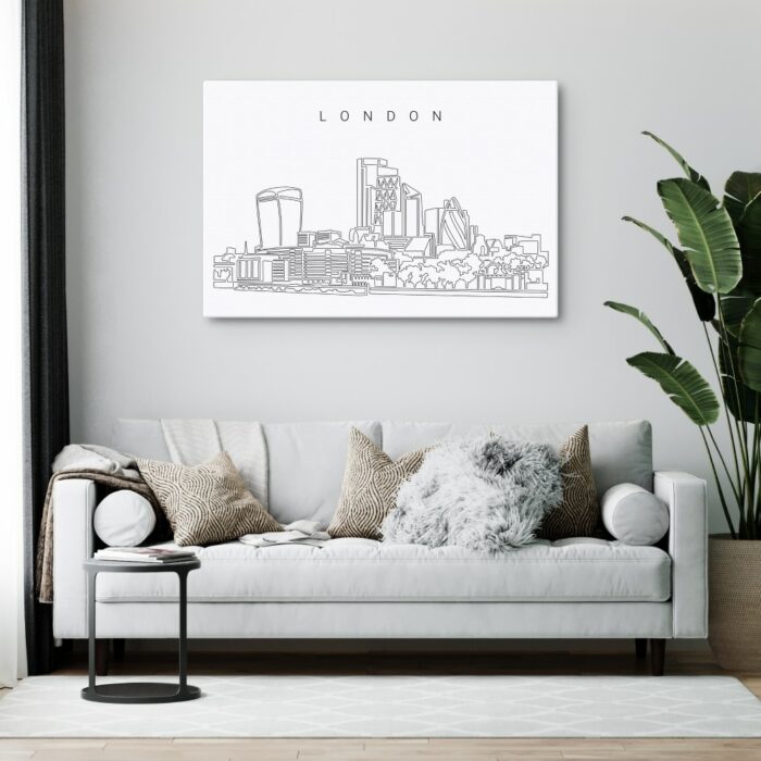 London Skyline Canvas Art Print - Living Room