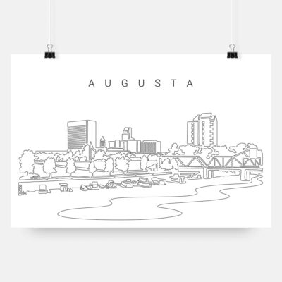 Augusta Skyline Art Print