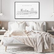 Augusta Skyline Art Print for Bedroom