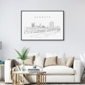 Augusta Skyline Art Print for Living Room