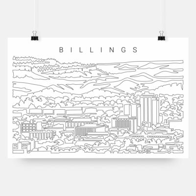 Billings Skyline Art Print