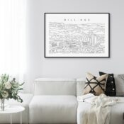 Billings Skyline Art Print for Living Room