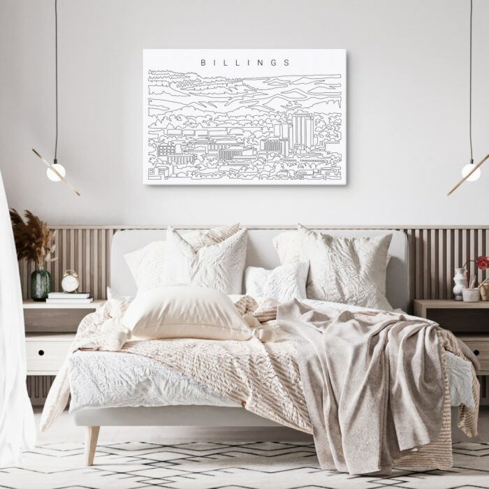 Billings Skyline Canvas Art Print - Bed Room