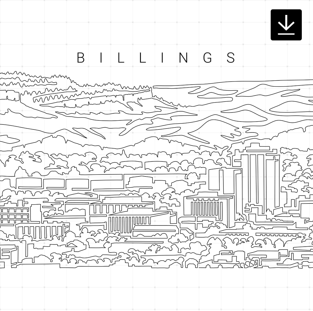 Billings Skyline SVG Download